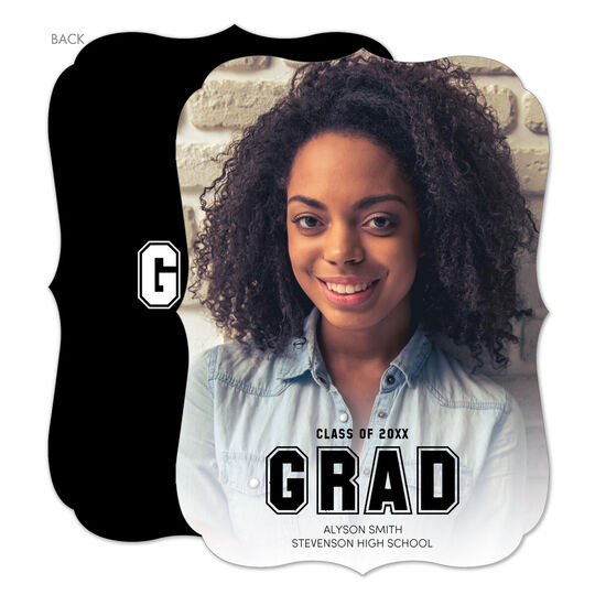 Grad Outline Graduation Photo Announcements